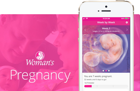 Womans Pregnancy button