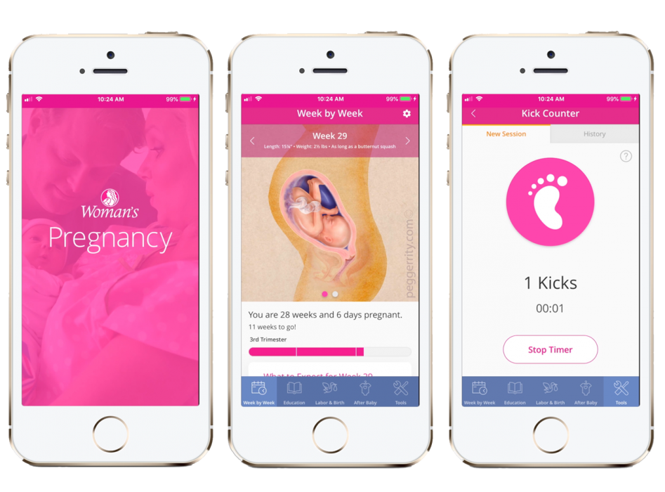 pregnancy app on mobile